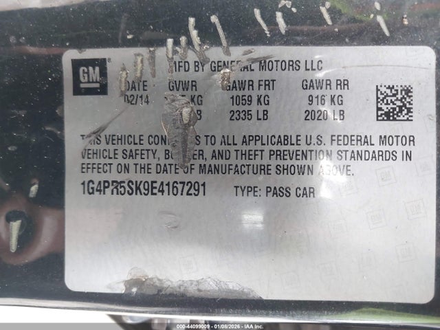 Aukcja sprzedaży 2014 Buick Verano Convenience Group, vin: 1G4PR5SK9E4167291, numer aukcji: 44099009