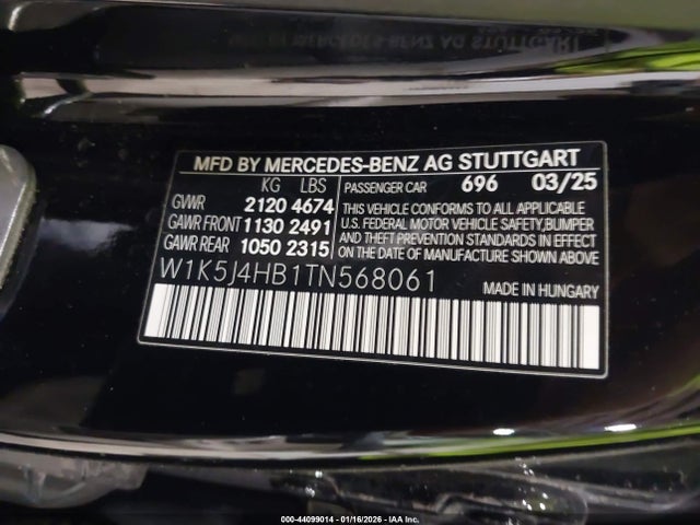 44099014 :رقم المزاد ، W1K5J4HB1TN568061 vin ، 2026 Mercedes-benz Cla 250 Coupe 4matic مزاد بيع