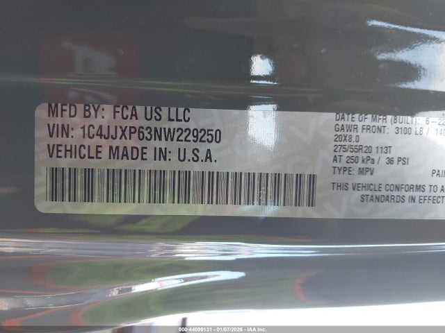 1C4JJXP63NW229250 Jeep Wrangler 4xe Unlimited Sahara 4x4