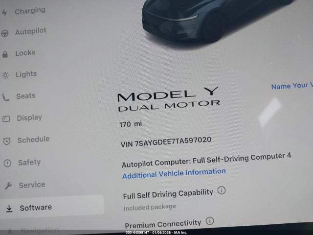 2026 TESLA MODEL Y 7SAYGDEE7TA597020 Photo 6