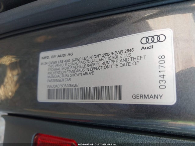 2024 AUDI A5 SPORTBACK WAUDACF50RA058567 Photo 8