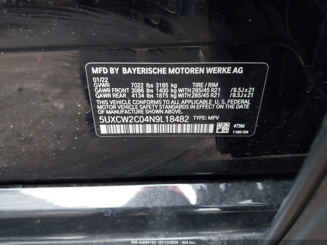 2022 BMW X7 5UXCW2C04N9L18482 Photo 8