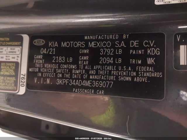 KIA Forte Gt-line 2021 3KPF34AD4ME369077 Image 9