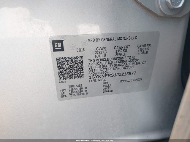 2018 CADILLAC XT5 1GYKNERS1JZ213977 Photo 8