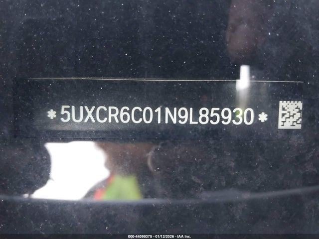 2022 Bmw X5 Xdrive40i მანქანა იყიდება აუქციონზე, vin: 5UXCR6C01N9L85930, აუქციონის ნომერი: 44099375