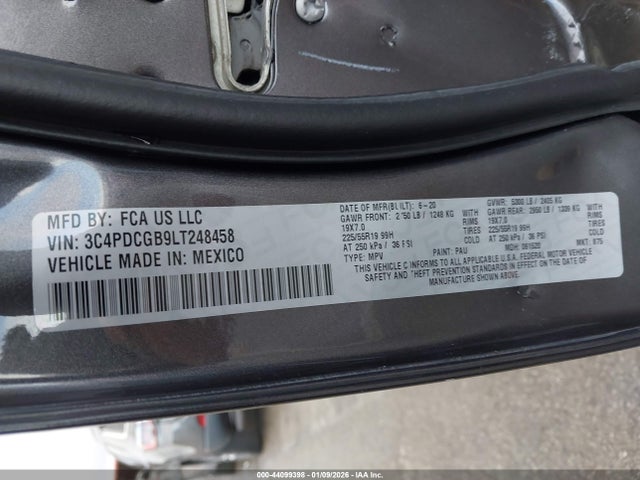 2020 DODGE JOURNEY 3C4PDCGB9LT248458 Photo 8