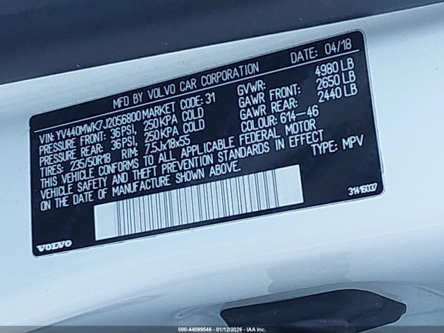 2018 VOLVO V60 CROSS COUNTRY YV440MWK7J2056800 Photo 8