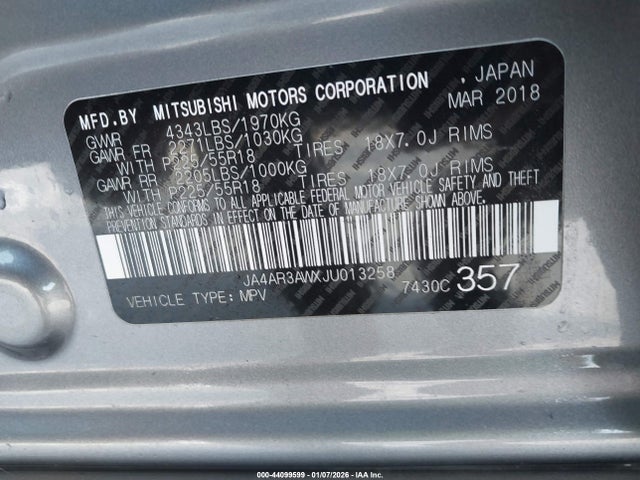 2018 MITSUBISHI OUTLANDER SPORT JA4AR3AWXJU013258 Photo 8