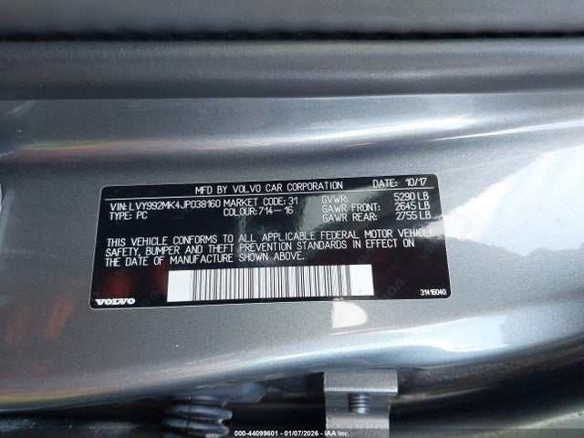 2018 VOLVO S90 LVY992MK4JP038160 Photo 8