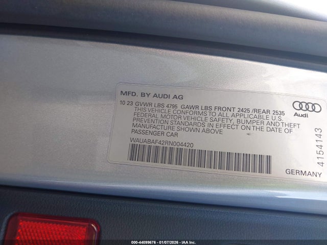 2024 AUDI A4 WAUABAF42RN004420 Photo 8