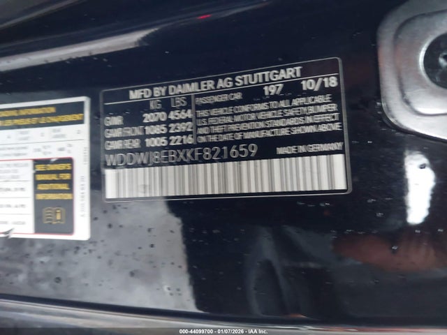 Продаж на аукціоні авто 2019 Mercedes-benz C 300 4matic, vin: WDDWJ8EBXKF821659, номер лоту: 44099700