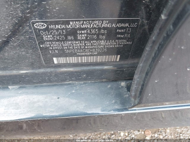 Hyundai SONATA GLS 2014 5NPEB4AC8EH839226 Image 9