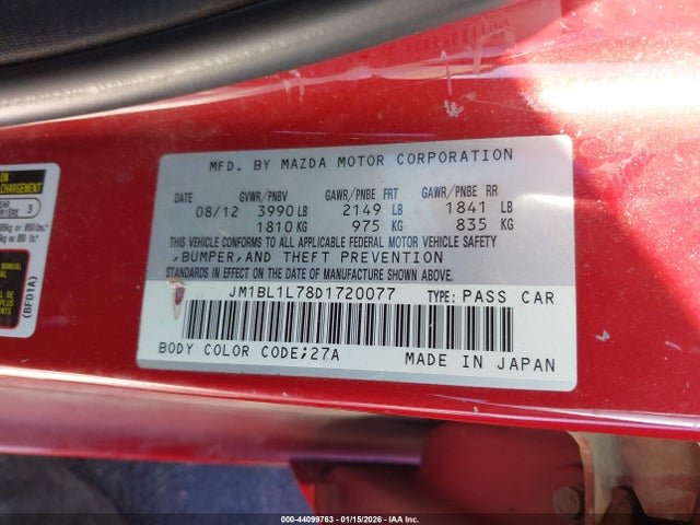 2013 MAZDA MAZDA3 JM1BL1L78D1720077 Photo 8