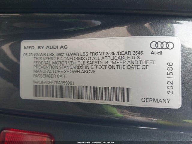 2023 AUDI A5 SPORTBACK WAUFACF57PA059981 Photo 8