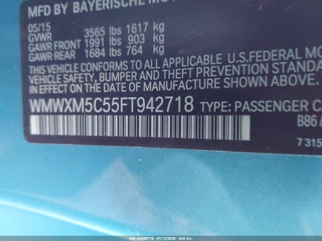 2015 MINI HARDTOP WMWXM5C55FT942718 Photo 8