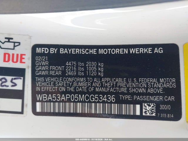 2021 BMW 430I WBA53AP05MCG53436 Photo 8