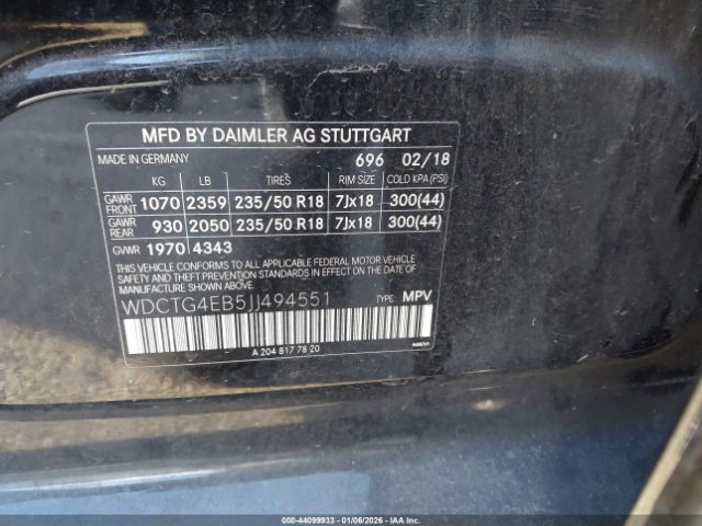 2018 MERCEDES-BENZ GLA 250 WDCTG4EB5JJ494551 Photo 8