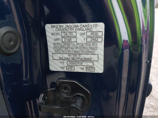 2000 JAGUAR XK8 SAJJA41B0YPA08082 Photo 8