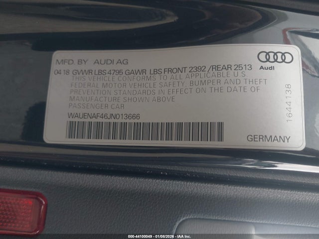 2018 AUDI A4 WAUENAF46JN013666 Photo 8