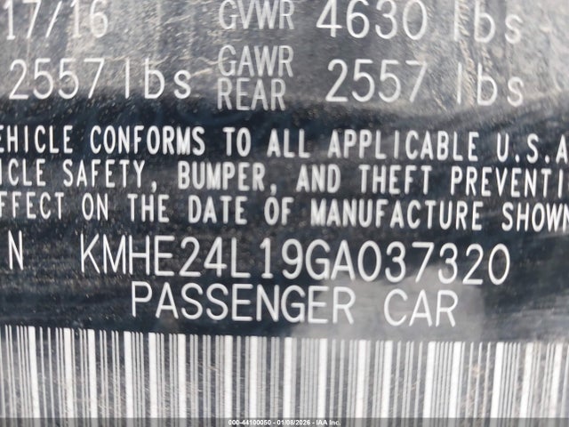 KMHE24L19GA037320 Hyundai Sonata Hybrid Se
