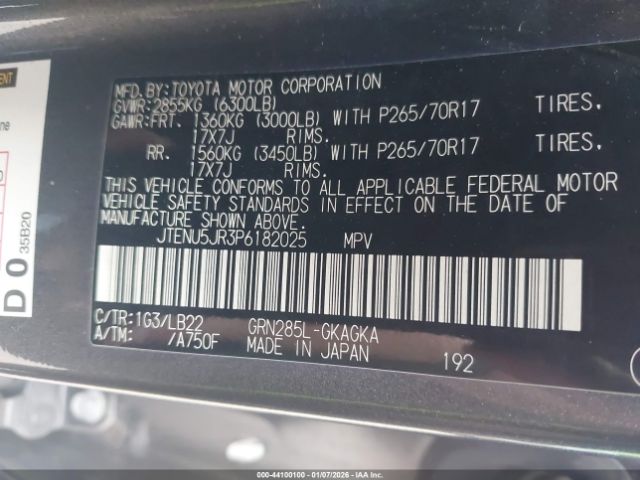 2023 TOYOTA 4RUNNER JTENU5JR3P6182025 Photo 8