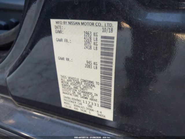 2019 NISSAN ALTIMA 1N4BL4DV8KC117331 Photo 8