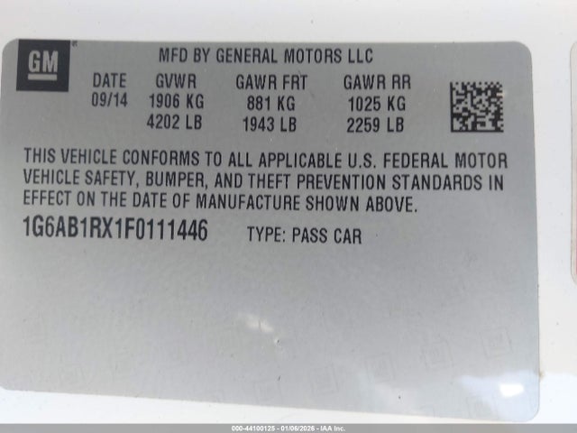 2015 CADILLAC ATS 1G6AB1RX1F0111446 Photo 8