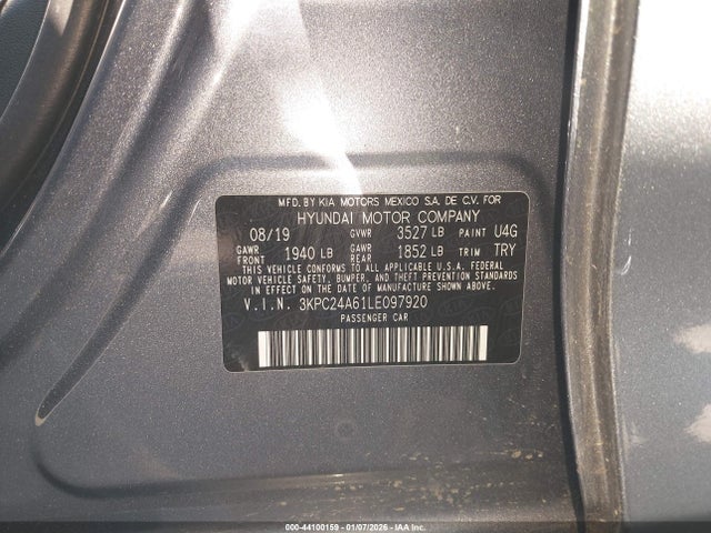 2020 HYUNDAI ACCENT 3KPC24A61LE097920 Photo 8