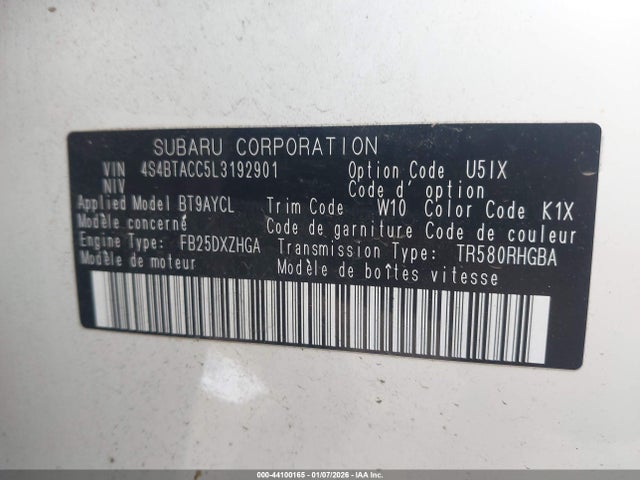 2020 SUBARU OUTBACK 4S4BTACC5L3192901 Photo 8