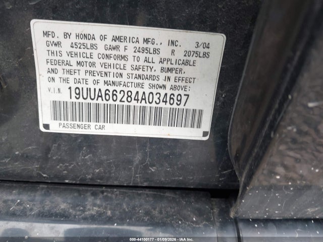 2004 ACURA TL 19UUA66284A034697 Photo 8