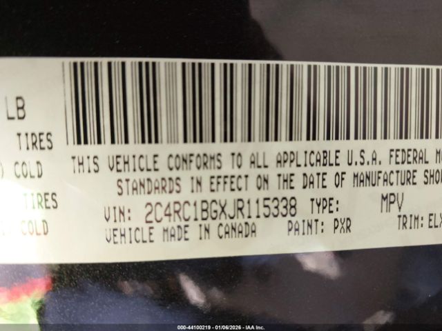 2018 CHRYSLER PACIFICA 2C4RC1BGXJR115338 Photo 8