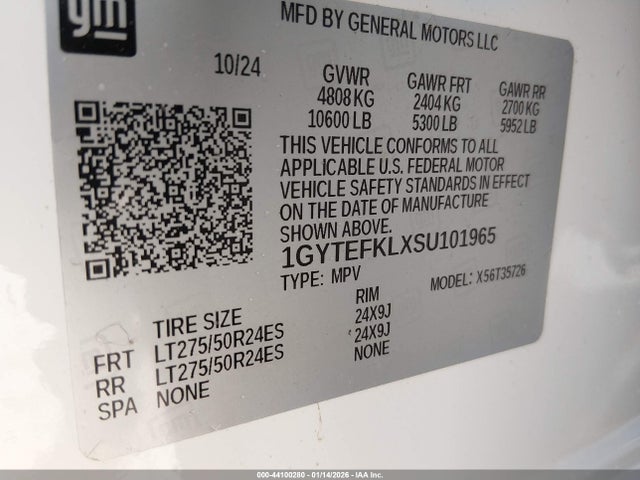 2025 CADILLAC ESCALADE IQ 1GYTEFKLXSU101965 Photo 8