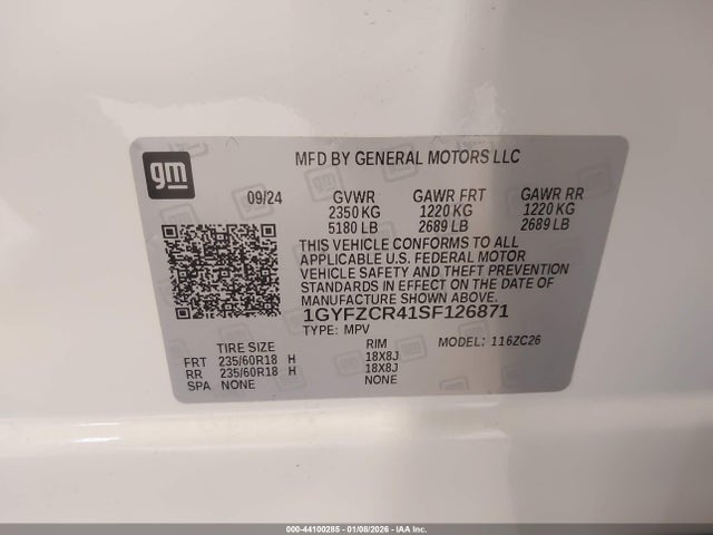 2025 CADILLAC XT4 1GYFZCR41SF126871 Photo 8