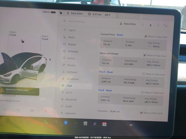 Aukcja sprzedaży 2023 Tesla Model 3 Rear-wheel Drive, vin: 5YJ3E1EA2PF575508, numer aukcji: 44100288