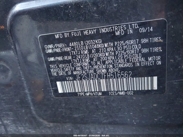 Subaru Forester 2.5i Premium 2015 JF2SJADC7FH516562 Image 9