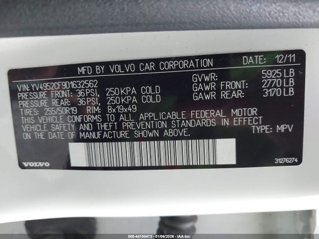 2013 VOLVO XC90 YV4952CF9D1632562 Photo 8
