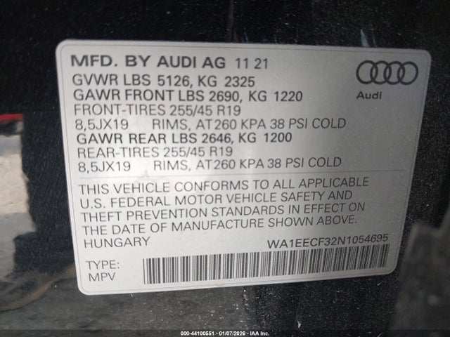 2022 AUDI Q3 WA1EECF32N1054695 Photo 8