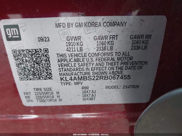 KL4AMBS22RB067455 Buick Encore Gx Preferred Fwd