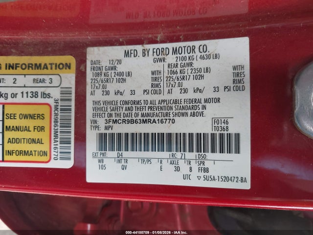 Ford Bronco Sport Big Bend 2021 3FMCR9B63MRA16770 Image 9