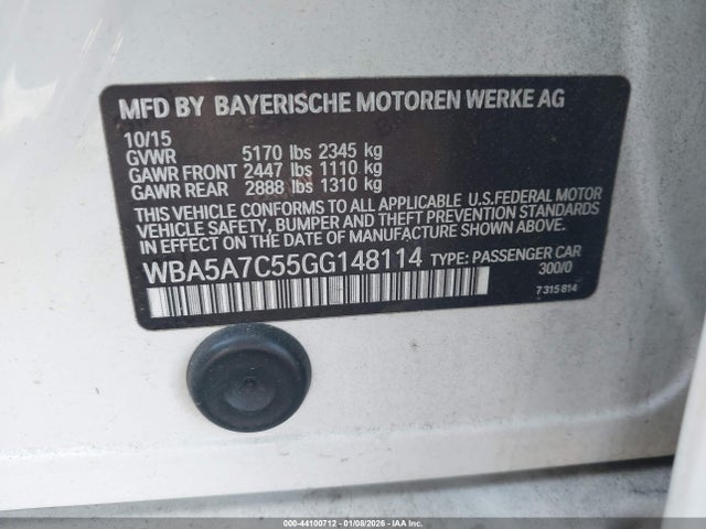 2016 BMW 528I WBA5A7C55GG148114 Photo 8