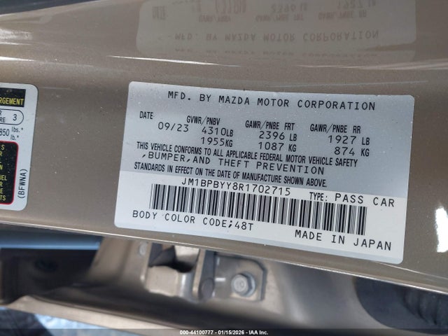 2024 MAZDA MAZDA3 JM1BPBYY8R1702715 Photo 8