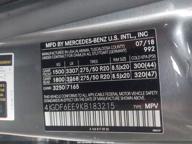 2019 MERCEDES-BENZ GLS 450 4JGDF6EE9KB183215 Photo 8