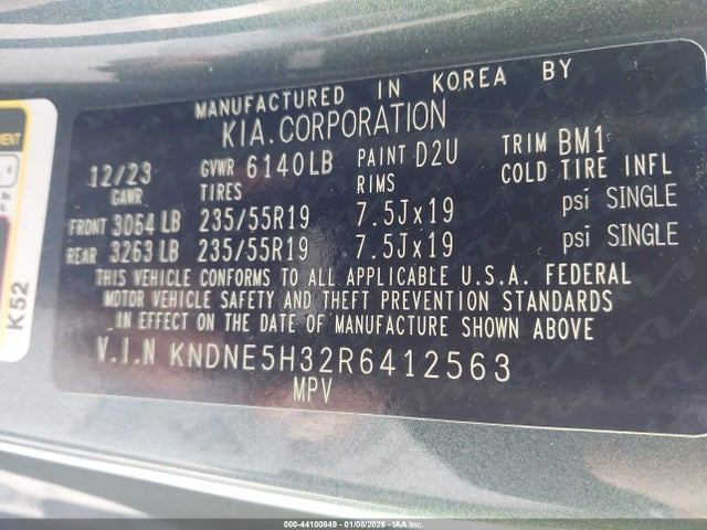2024 KIA CARNIVAL MPV KNDNE5H32R6412563 Photo 8