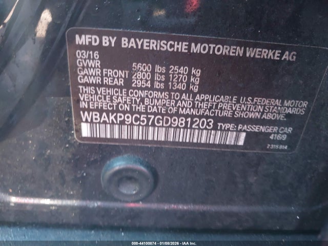 2016 BMW 550I WBAKP9C57GD981203 Photo 8