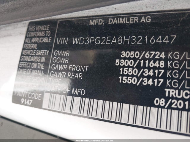 2017 MERCEDES-BENZ METRIS WD3PG2EA8H3216447 Photo 8
