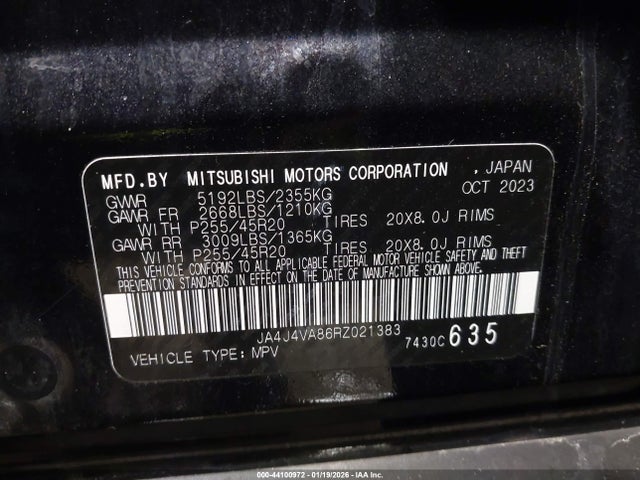 2024 MITSUBISHI OUTLANDER JA4J4VA86RZ021383 Photo 8