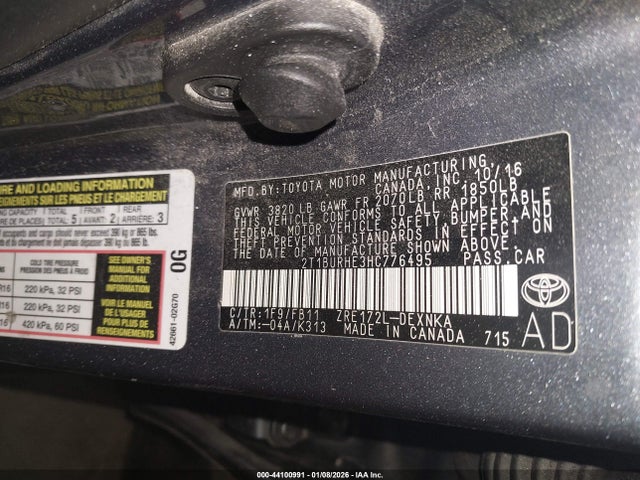 Toyota COROLLA LE 2017 2T1BURHE3HC776495 Image 17