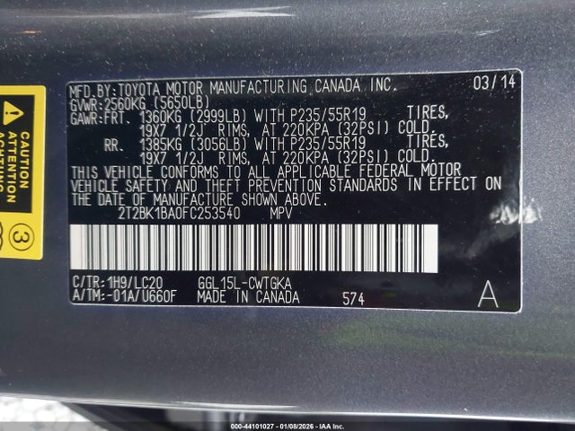 Lexus RX 350 2015 2T2BK1BA0FC253540 Image 9