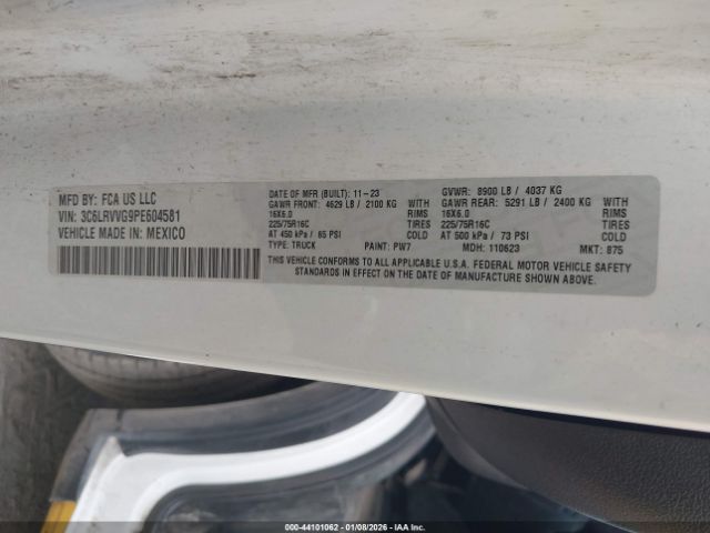 2023 RAM PROMASTER 2500 3C6LRVVG9PE604581 Photo 8