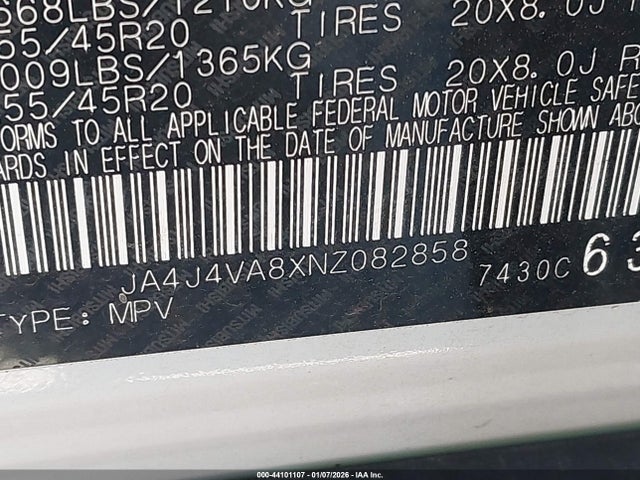 2022 MITSUBISHI OUTLANDER JA4J4VA8XNZ082858 Photo 8